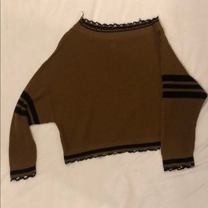 Daytrip off the shoulder skimmer sweater